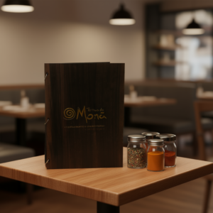 Capas para Cardápios Personalizados Amadeirado